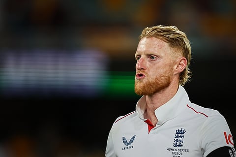 England's captain Ben Stokes leaves the field after lost the second Ashes cricket test match between Australia and England in Brisbane.