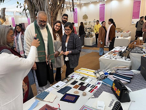 Union Minister Giriraj Singh at the exhibition, 'Crafted for the Future'