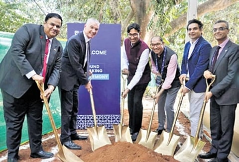 The ground-breaking ceremony at Alembic City, Whitefield, on Monday