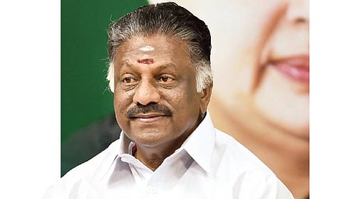 Former chief minister O Panneerselvam