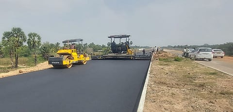 According to an NHAI official, the road includes 27-km stretch from Melur to Thirupathur and a 19-km stretch from Thirupathur to Karaikudi