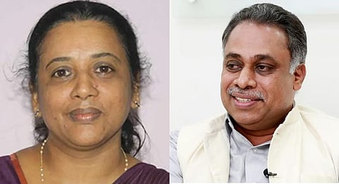 Ciza Thomas(L) and Saji Gopinath (R).