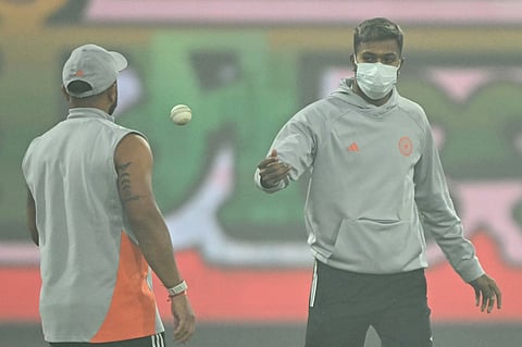 Hardik Pandya wearing a mask in Lucknow on Wednesday