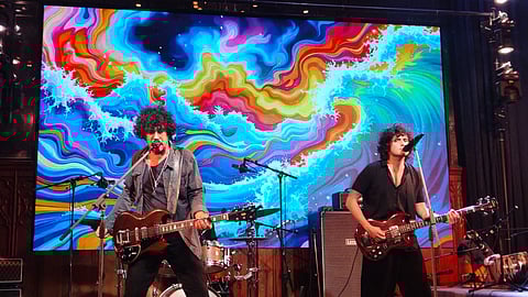 (Left) French guitarist Yarol Poupaud performing at The Piano Man