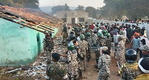 The situation, which had remained tense since Wednesday, escalated into clashes between villagers, including stone-pelting.