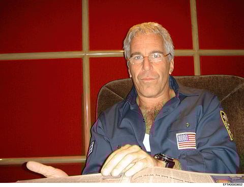 This undated photo released by the U.S. Department of Justice shows Jeffrey Epstein.