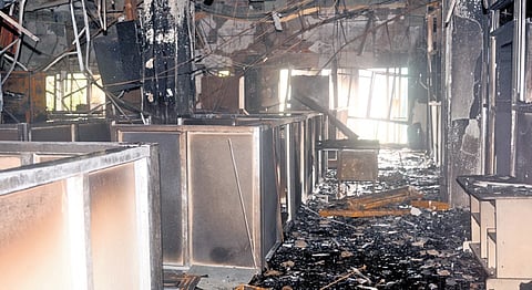 Blaze was largely contained to the second floor.