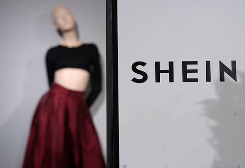 Clothes by Chinese company Shein are seen in the BHV