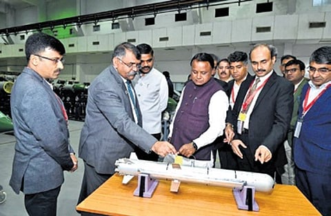 CM Mohan Charan Majhi during his visit to Bharat Dynamics Limited in Hyderabad