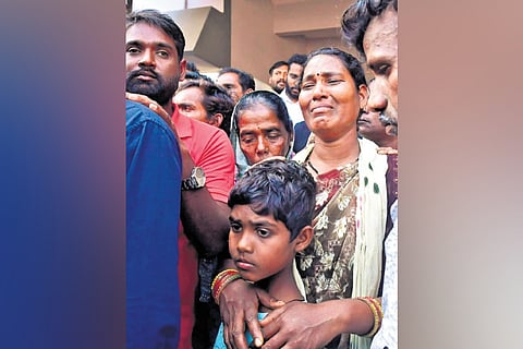 Ramnarayan’s wife Lalitha after identifying the body