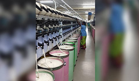 An open-end spinning mills in Coimbatore.