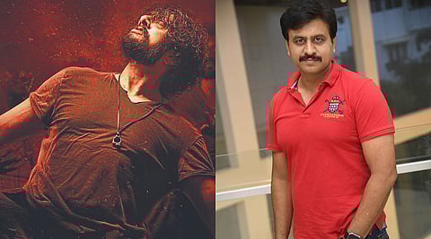 Sudeep in a poste for Mark (L) and Ashwin Hassan (R)