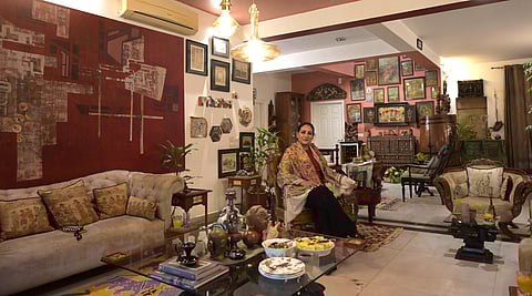 Upasana Sharma in her living room