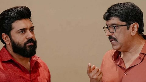 Nivin Pauly (L) and B Unnikrishnan (R)