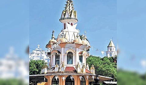 The shrine housing St Nicholas’ relic at Pampakuda in Ernakulam