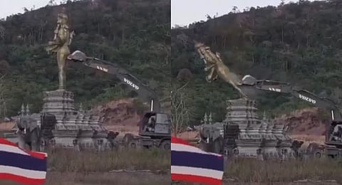 Reacting to reports and viral videos of the incident, MEA spokesperson Randhir Jaiswal said the deity was deeply revered across the region and formed part of a shared civilisational heritage.