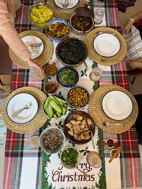 Khasi Christmas table by chef Tanisha Phanbuh
