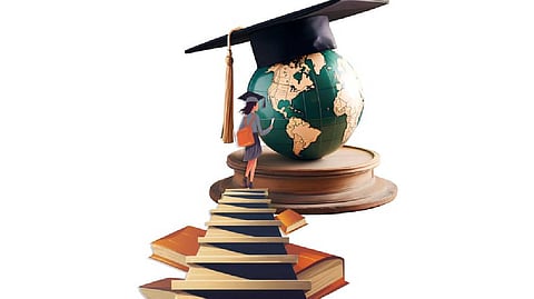 India is the largest source of international students with 13.35 lakh persons pursuing studies overseas in 2024.
