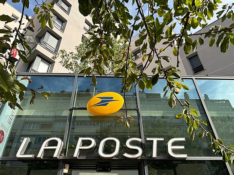 A general view of France's national postal service, La Poste, in Paris, Saturday, Aug 23, 2025.