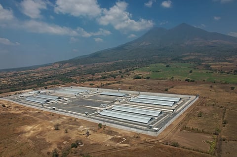 A mega-prison known as Detention Center Against Terrorism (CECOT) stands in Tecoluca, El Salvador, March 5, 2023.