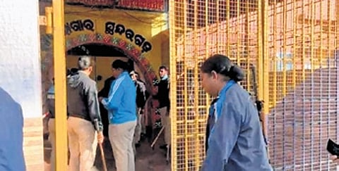 Police deployed at the Sundargarh district jail on Wednesday