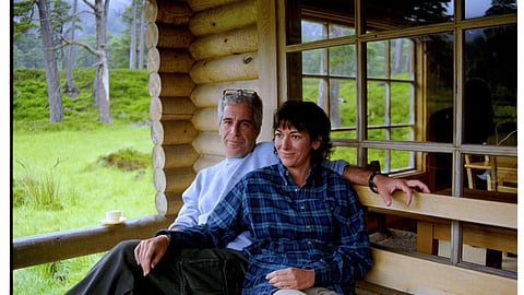 This undated photo released by the US Department of Justice shows Jeffrey Epstein and Ghislaine Maxwell.