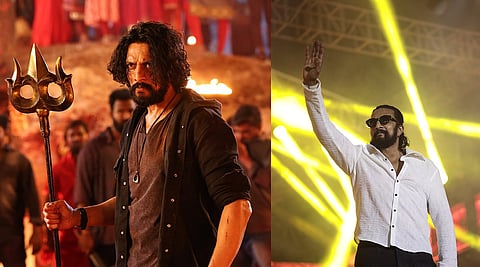 A still from Mark (L) and Kichcha Sudeep (R)
