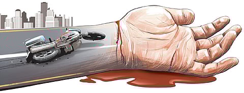 The deceased have been identified as Lokesh (20) of Madurantakam and Sahith Saran (20), both students of a private university at Potheri.