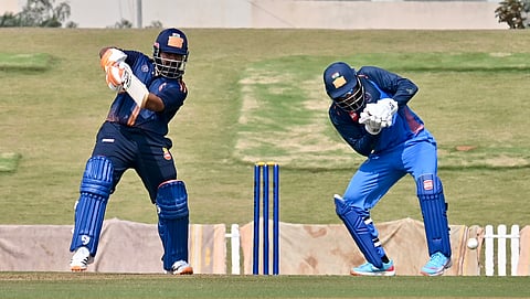 Rishabh Pant (L) in action against Gujarat on Friday