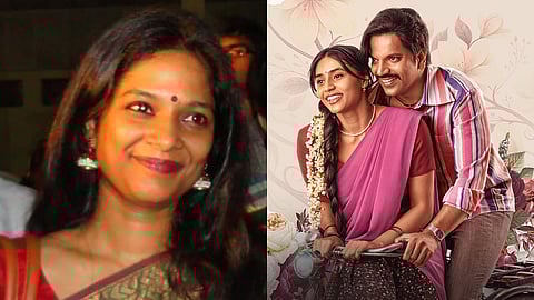 MD Pallavi and a poster from The Rise of Ashoka