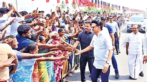 CM M K Stalin inaugurated the new Kallakurichi collectorate building, built at a cost of Rs 139.41 crore in Veeracholapuram, on Friday