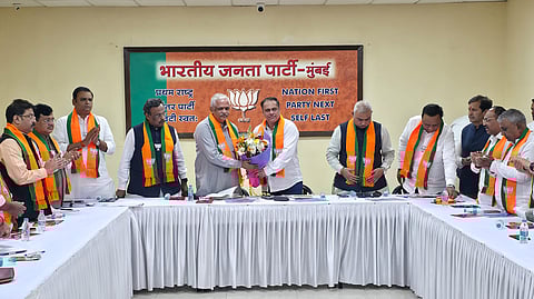 The seat-sharing pact was decided in the Mumbai BJP unit's organisational meeting.