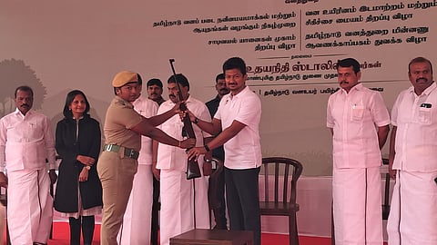 Deputy CM also handed over the latest rifles and pistols to Assistant Conservators of Forests and Forest Range Officers, among others.