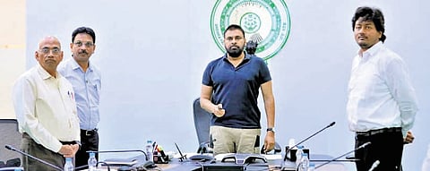 Deputy CM Pawan Kalyan virtually lays the foundation for the Sankaraguptam major drain modernisation work