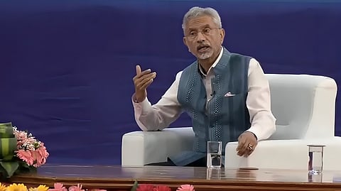 External Affairs Minister S Jaishankar speaking at an event at IIT Madras.