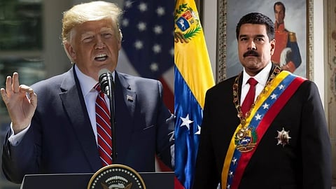 US President Donald Trump (L) said that Venezuelan President Nicolás Maduro.