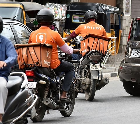 Swiggy and Zomato workers in the Chennai