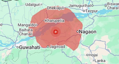 A National Centre for Seismology report said the quake was recorded at 4.17 am in Morigaon district on the southern bank of Brahmaputra, at a depth of 50 km.