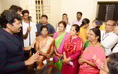 AP Food Commission Chairman Vijay Prathap Reddy along with Commission Member Jakkampudi Krishna Kiran conducted surprise inspections at fair price shops, Anganwadi centers, and schools across the Visakhapatnam district on Monday.