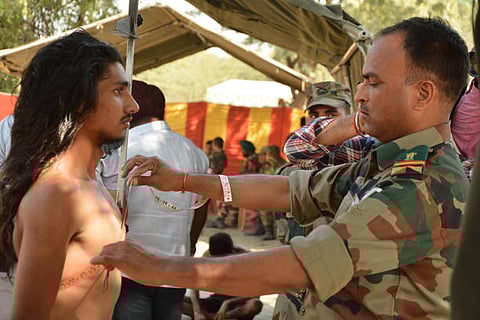 Candidates going through physical assessment during the Indian Army selection process