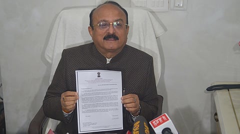 Minister Asish Sood during press conference at Delhi Vidhansava on the 2nd Day of Winter Session Tuesday, 06.01.2026. New Delhi.