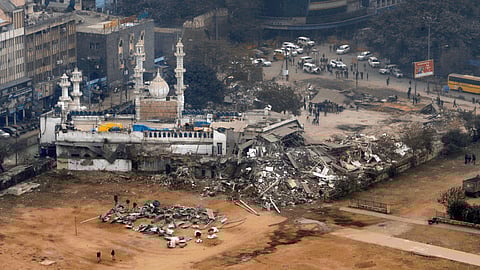 The Delhi Police on Wednesday registered an FIR and detained five people in connection with the violence that erupted during an anti-encroachment drive near the Syed Faiz Elahi Mosque in Delhi.