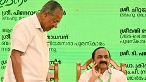 Kerala Chief Minister Pinarayi Vijayan and opposition leader VD Satheesan..