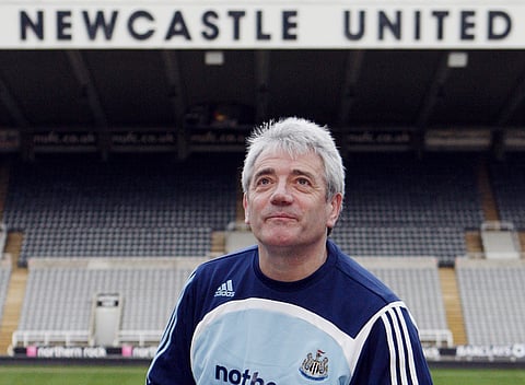 Newcastle United's then new manager Kevin Keegan poses for photographers and cameramen, after talking to the media at a press conference at St James' Park in Newcastle, England, Jan 18, 2007.