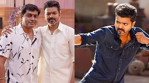 Narain with Vijay (L), Jana Nayagan still