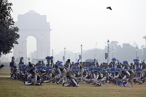 File Image used for representational purposes- CRPF contingent during Republic Day parade rehearsal, at Kartavya Path, on January 09, 2026