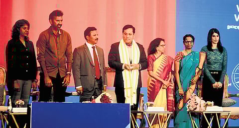 Union Minister Sarbanand Sonowal inaugurated two completed projects at Chennai Port and Kamarajar Port on Thursday.