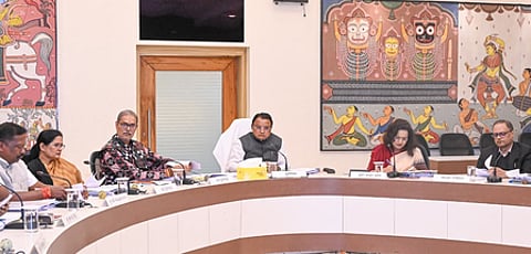 Odisha Chief Minister Mohan Charan Majhi during a cabinet meeting held on Saturday, January 31, 2026