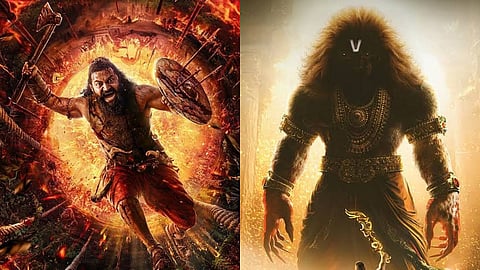 Posters of Kantara: Chapter 1 and Mahavatar Narsimha