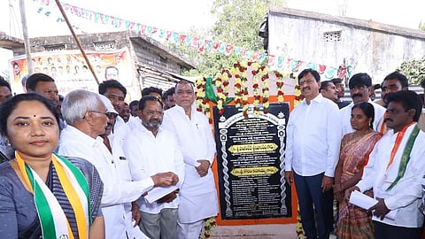The Minister Ponguleti Srinivasa Reddy laid foundation stones for development works worth Rs 3.17 crore in several wards of the Yellandu Municipality.